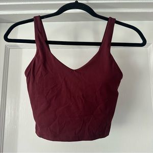 Sports Bra Womens 4 Maroon Red Cropped Athletic Top